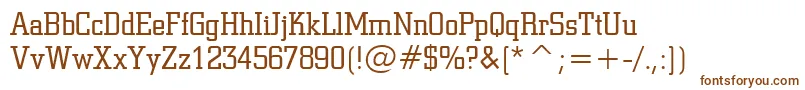 Шрифт SquareSlabserif711LightBt – коричневые шрифты на белом фоне