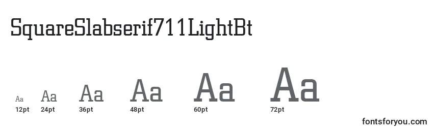 Размеры шрифта SquareSlabserif711LightBt