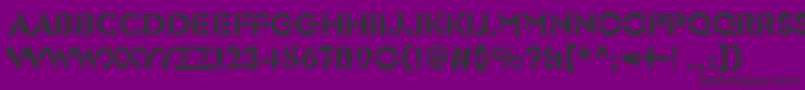 フォントDirty26Bold – 紫の背景に黒い文字