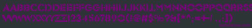 Dirty26Bold Font – Purple Fonts on Black Background