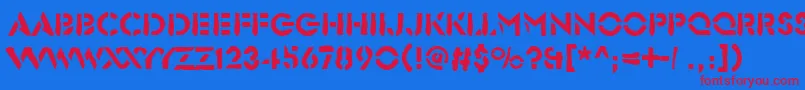 Шрифт Dirty26Bold – красные шрифты на синем фоне