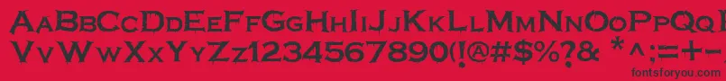 Terrorplate Font – Black Fonts on Red Background