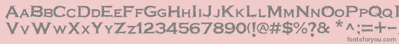 Terrorplate Font – Gray Fonts on Pink Background