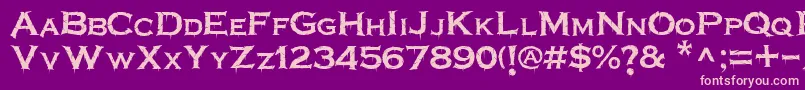 Terrorplate Font – Pink Fonts on Purple Background