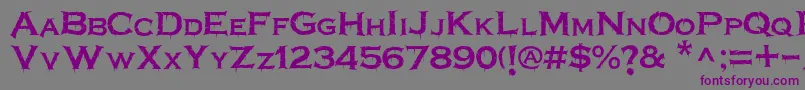 Terrorplate-fontti – violetit fontit harmaalla taustalla