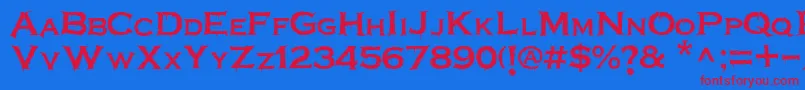 Terrorplate Font – Red Fonts on Blue Background