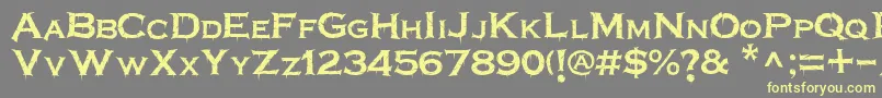 Terrorplate Font – Yellow Fonts on Gray Background