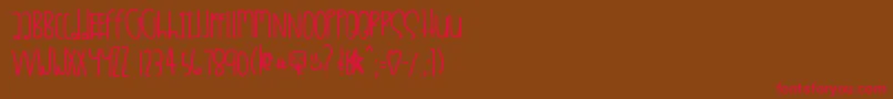 Dessushi Font – Red Fonts on Brown Background