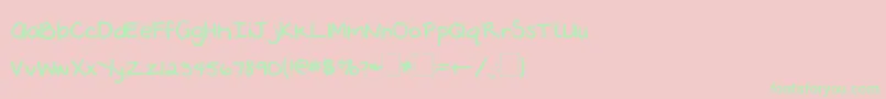 2peasDearDiary Font – Green Fonts on Pink Background