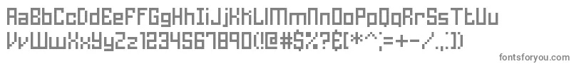 フォントHomespun – 白い背景に灰色の文字