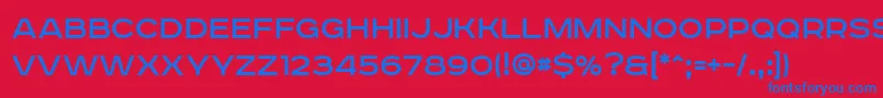 Roadradio Font – Blue Fonts on Red Background