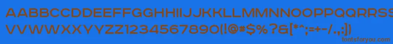 Roadradio Font – Brown Fonts on Blue Background