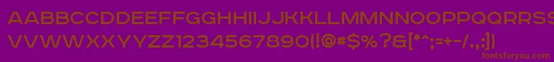 Roadradio Font – Brown Fonts on Purple Background