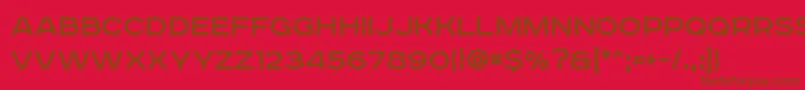 Roadradio Font – Brown Fonts on Red Background