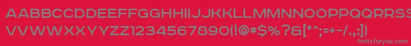 Roadradio Font – Gray Fonts on Red Background