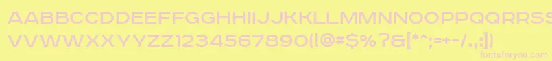 Roadradio Font – Pink Fonts on Yellow Background