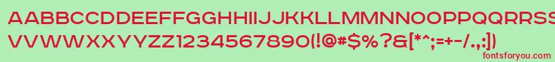 Roadradio Font – Red Fonts on Green Background