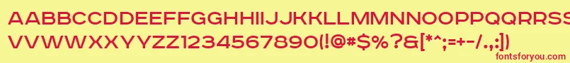 Roadradio Font – Red Fonts on Yellow Background