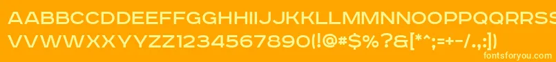 フォントRoadradio – オレンジの背景に黄色の文字