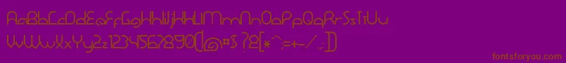 Dawner Font – Brown Fonts on Purple Background