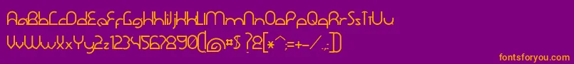 Dawner Font – Orange Fonts on Purple Background