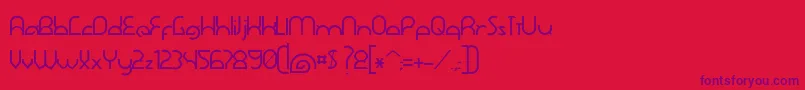 Dawner Font – Purple Fonts on Red Background
