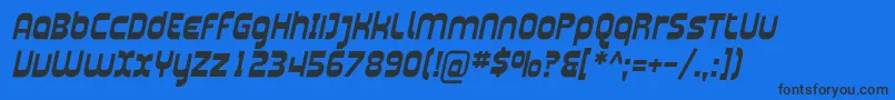 フォントPlasma04 – 黒い文字の青い背景