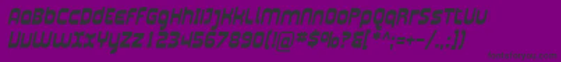 Plasma04-fontti – mustat fontit violetilla taustalla