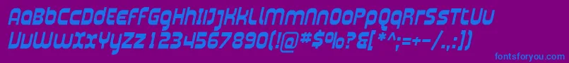 Plasma04-fontti – siniset fontit violetilla taustalla