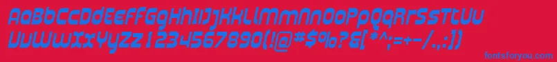 Plasma04-fontti – siniset fontit punaisella taustalla