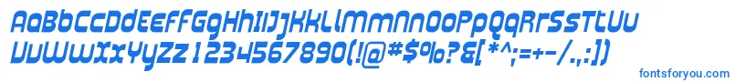フォントPlasma04 – 白い背景に青い文字