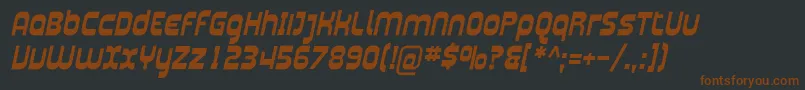 Plasma04-fontti – ruskeat fontit mustalla taustalla