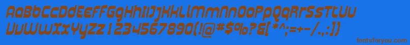 Шрифт Plasma04 – коричневые шрифты на синем фоне