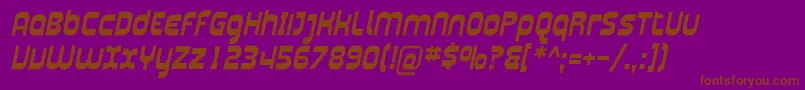 フォントPlasma04 – 紫色の背景に茶色のフォント