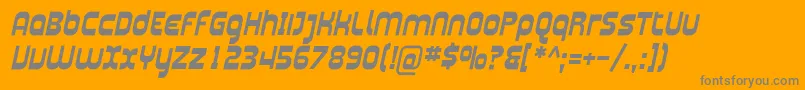 フォントPlasma04 – オレンジの背景に灰色の文字