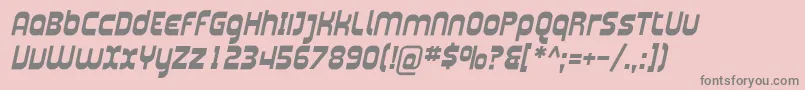 Plasma04-fontti – harmaat kirjasimet vaaleanpunaisella taustalla