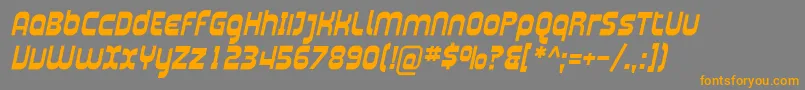 Plasma04-fontti – oranssit fontit harmaalla taustalla