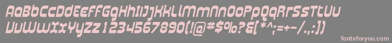 フォントPlasma04 – 灰色の背景にピンクのフォント