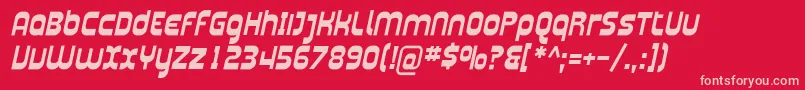 フォントPlasma04 – 赤い背景にピンクのフォント