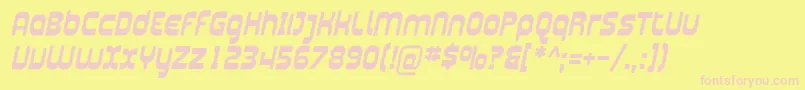 Plasma04 Font – Pink Fonts on Yellow Background