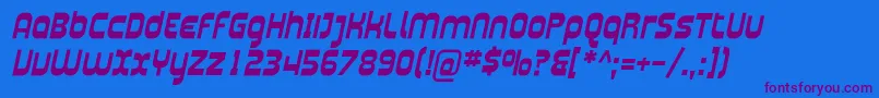 Шрифт Plasma04 – фиолетовые шрифты на синем фоне