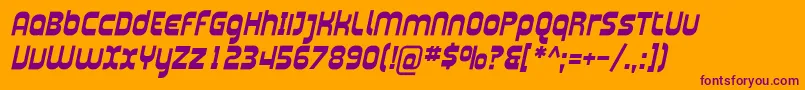 Plasma04-Schriftart – Violette Schriften auf orangefarbenem Hintergrund
