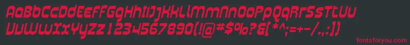 フォントPlasma04 – 黒い背景に赤い文字