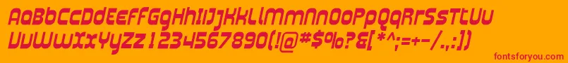 フォントPlasma04 – オレンジの背景に赤い文字