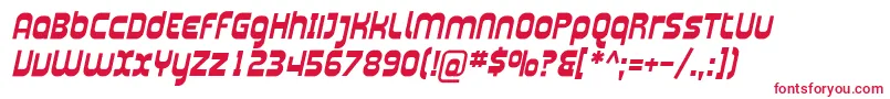 Plasma04-fontti – punaiset fontit valkoisella taustalla