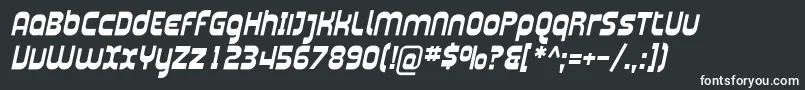 Шрифт Plasma04 – белые шрифты на чёрном фоне