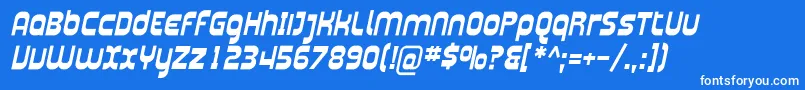 Plasma04-fontti – valkoiset fontit sinisellä taustalla