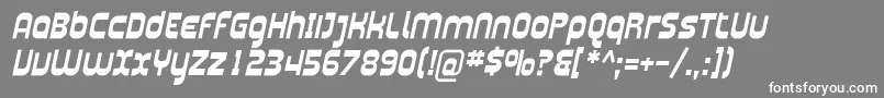 Plasma04-fontti – valkoiset fontit harmaalla taustalla