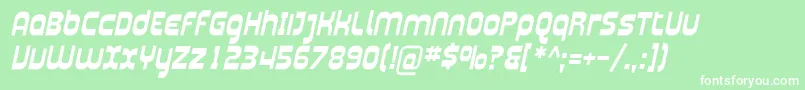Plasma04-fontti – valkoiset fontit vihreällä taustalla