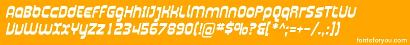 Plasma04 Font – White Fonts on Orange Background
